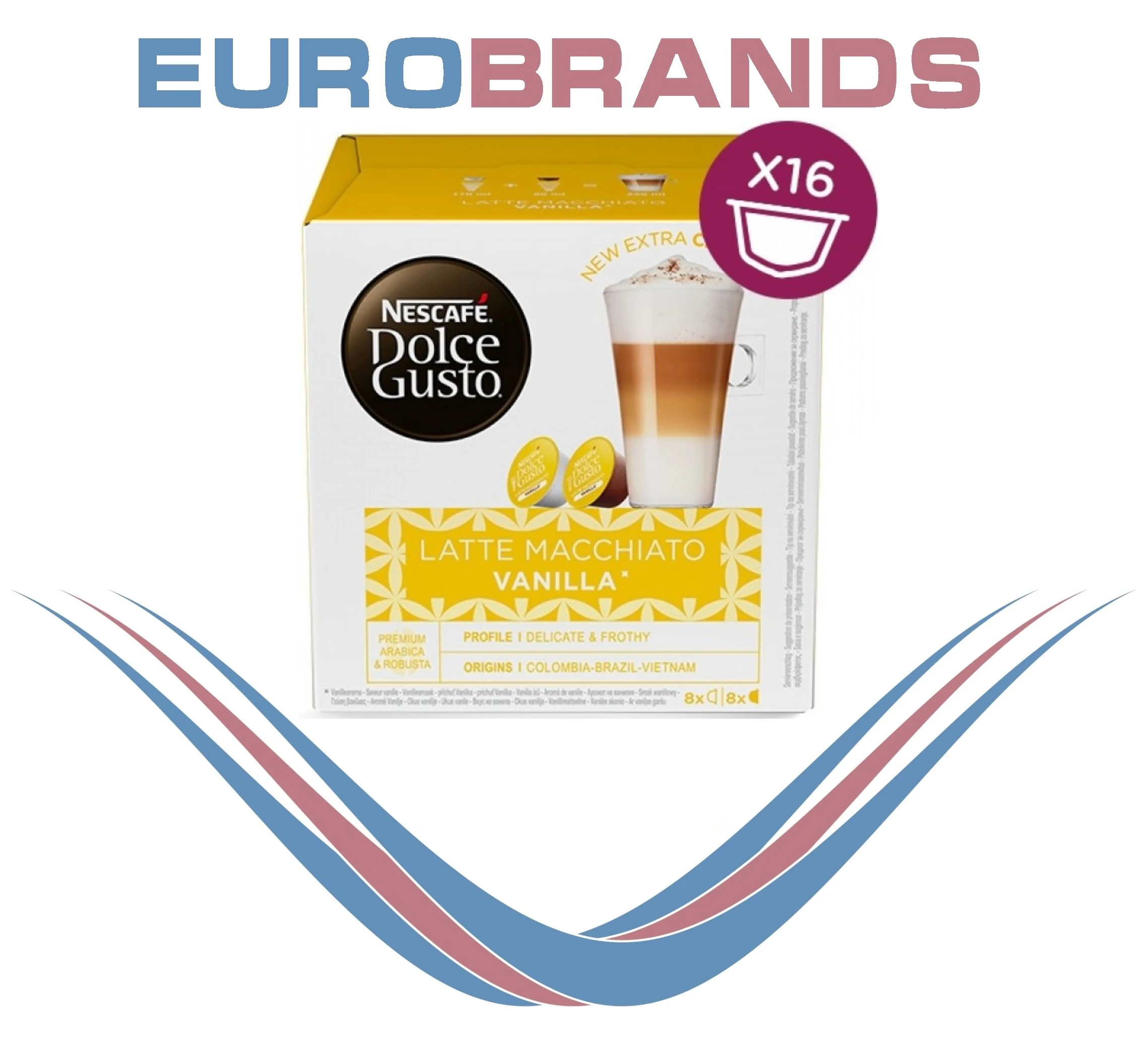 Nestle Nescafe Dolce Gusto Latte Macchiato Vanilla 8+8 Capsule 188g