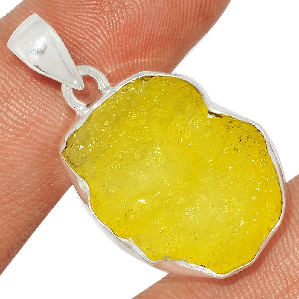 Высококачественные жемчужно-желтые подвески с кристаллом Brucite серебряное ожерелье по хорошей цене