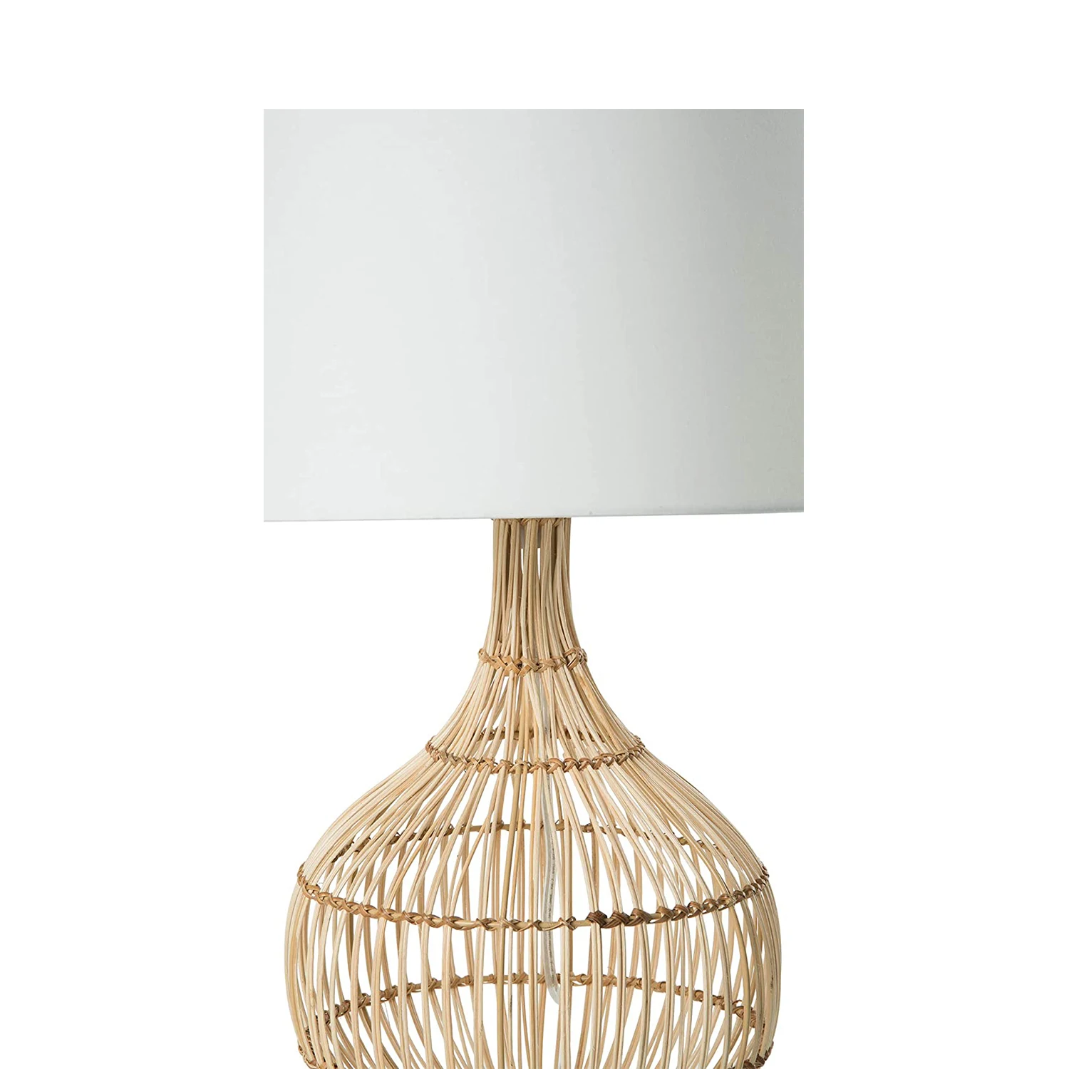 Минималистичная белая желтая ротанговая настольная лампа оттенок элегантная прикроватная ночник