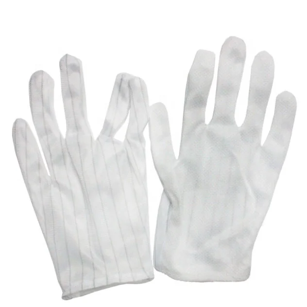High Quality ESD pu anti-static stripe gloves