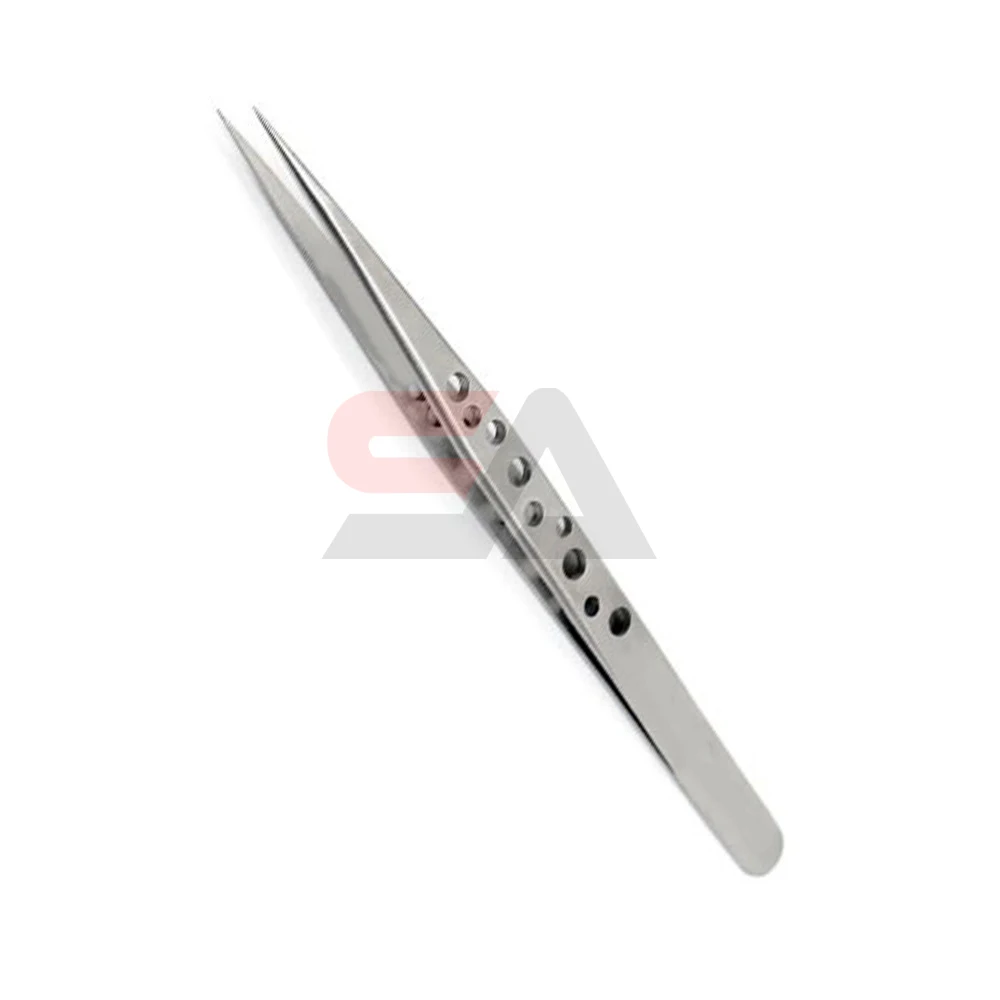 High Quality Anti-Static Eyelash Extension Tweezers Professional Straight Pointed Tip Customized Label Professional Beauty Tool