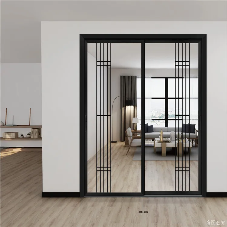 Modern Simple  flight case sliding doors Frame Casement Concealed Cavity sliding shoji doors  aluminum interior sliding barn doo