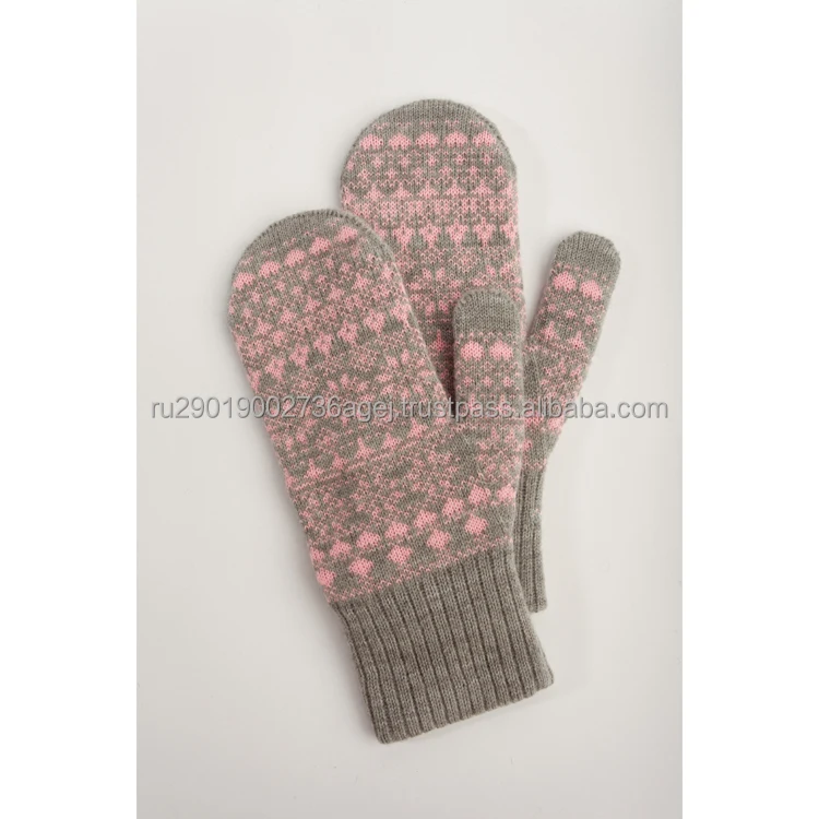 Высококачественные Женские Вязаные варежки для зимы, изготовленные из высококачественного козьего пуха, от производителя, зимние вязаные варежки