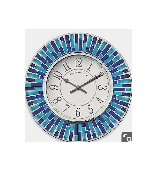 Mosaic luxury wall clock Custom Large Wooden Quartz Clock Movement Clocks And Watches Home Decor For Living