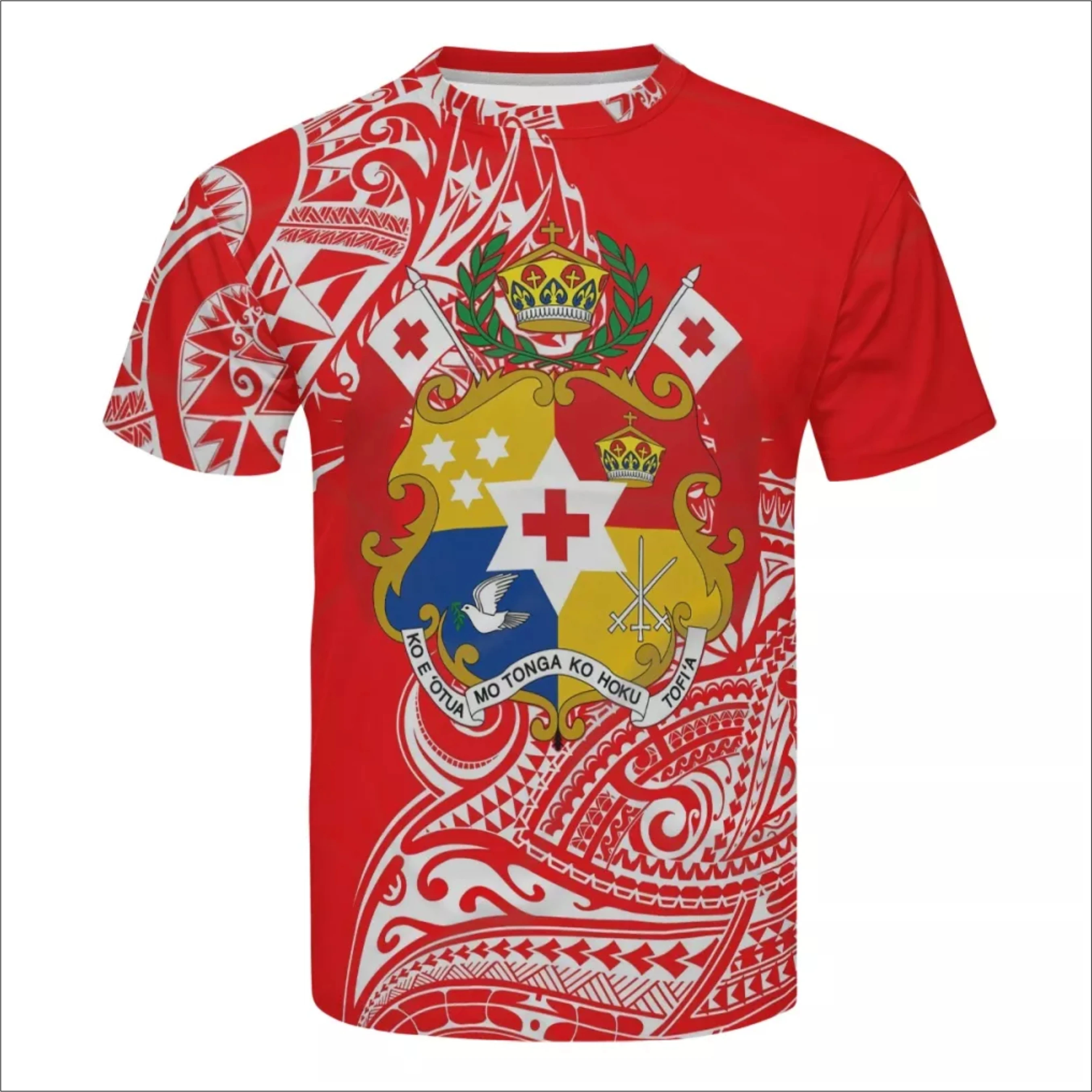 
Factory Cheap Price Polynesian Samoa Tribal style Printing T-Shirt LOGO Custom Men Oversize Casual Men Short Sleeve T-Shirt 