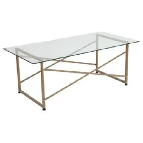 Oval Glass Top Coffee Table in Weathered Pewter Modern Design Metal Furniture Coffee Table for Living Room Latest Design 2024
