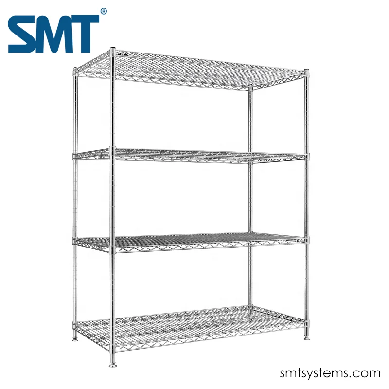 Innovative Warehouse Storage Unit SMT Stainless Steel Heavy Duty Wire Shelving Adjustable Shelf Kitchen Storage Shelves
