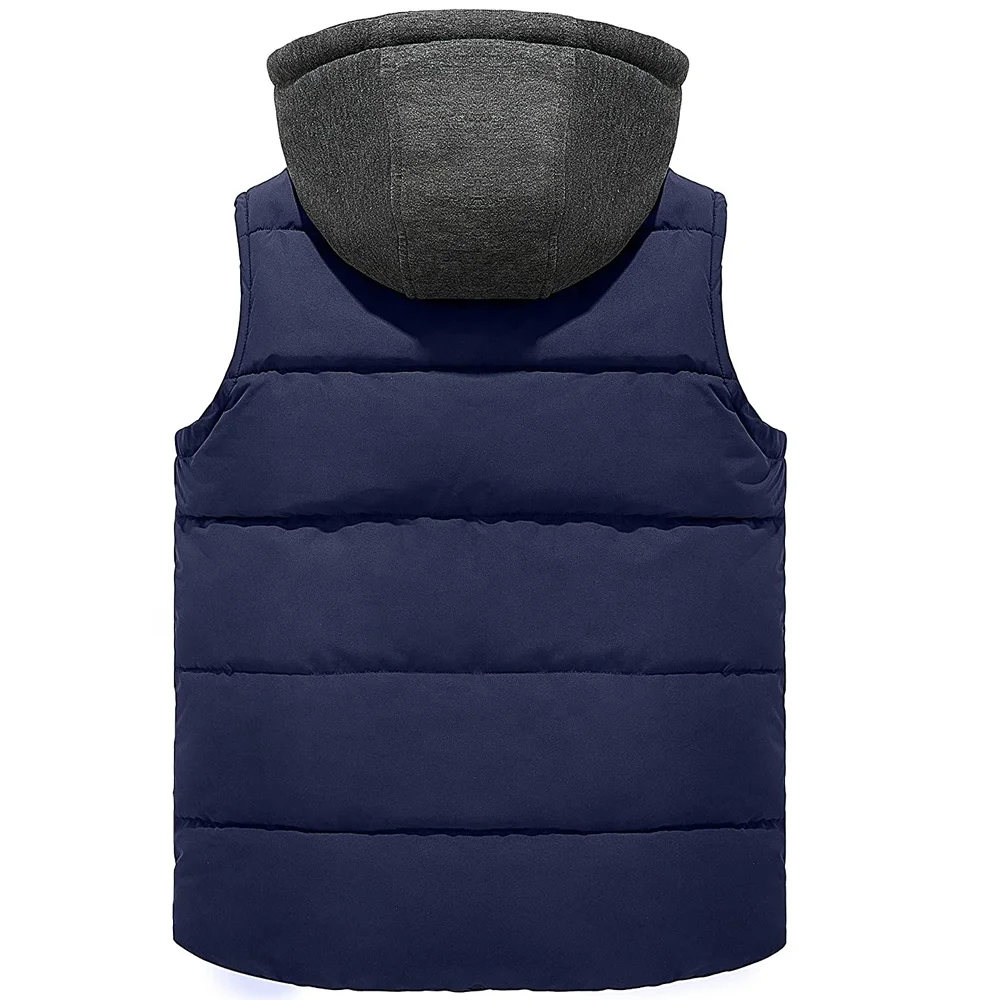 Custom Puffer Vest Men Quilted Winter Padded hooded Sleeveless waistcoat Gilet for Casual gilet Work Travel Outdoor OEM