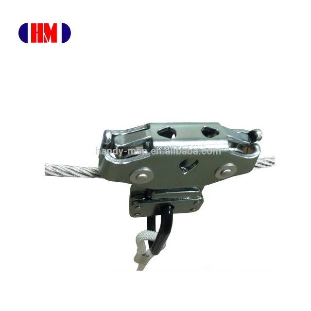 Park Zip Wire Jungle Adventure Aluminum overhead cable crossing double Pulley