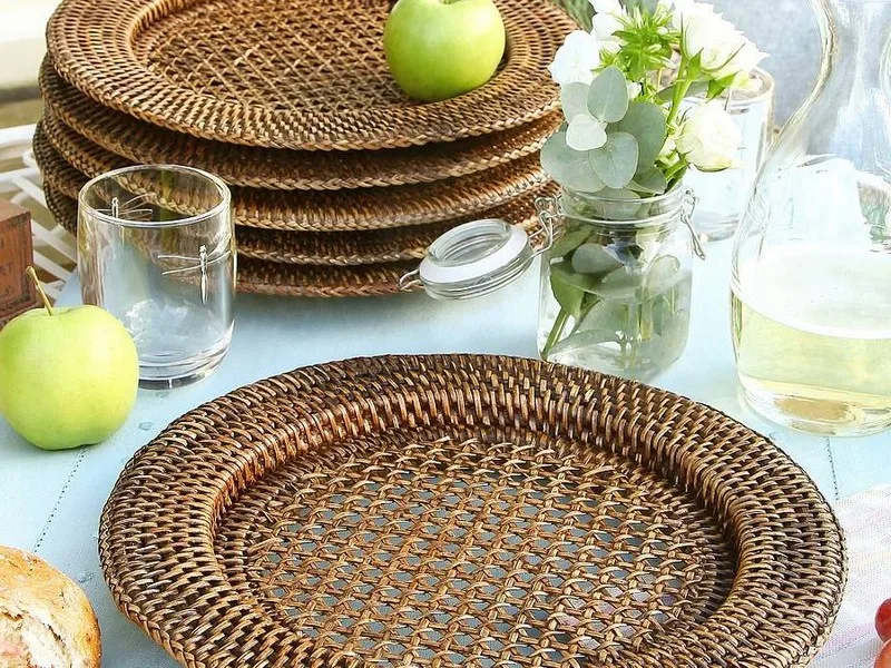 Hot Trend Rattan Charger Plate For Wedding Made in Vietnam