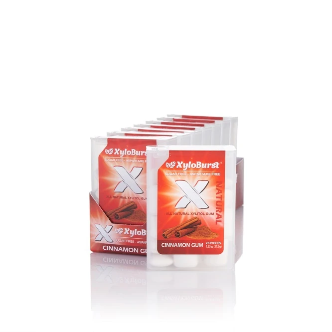 XyloBurst Sugar Free Cinnamon Gum 25 ct. Jar (8-pack)