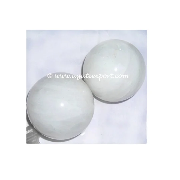 Semi-Precious Stone Crafts Wholesale polished natural white agate crystal ball stone spheres for sale