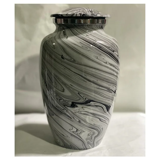 Блестящая синяя задняя Классическая урна для кремации взрослых