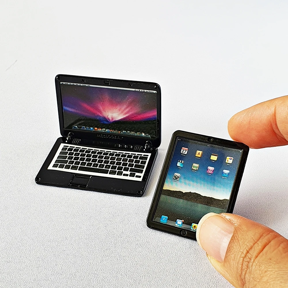 Dollhouse Miniatures Ipad Computer Laptop Macbook Black