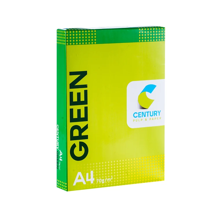 Top Quality Best Selling High Brightness 100% Pulp White Green A4 Copy Paper for Wholesale Purchase