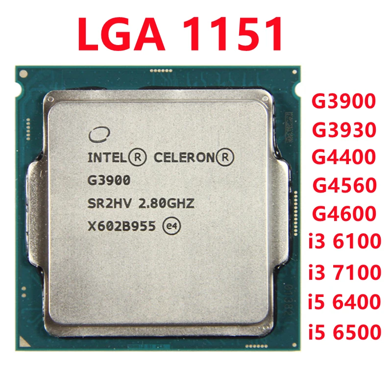Процессор LGA1151 Intel G3900 G4400 G3930 G4560 G4600 i3 6100 7100 i5 6400 6500 процессор Celeron Pentium Core B250