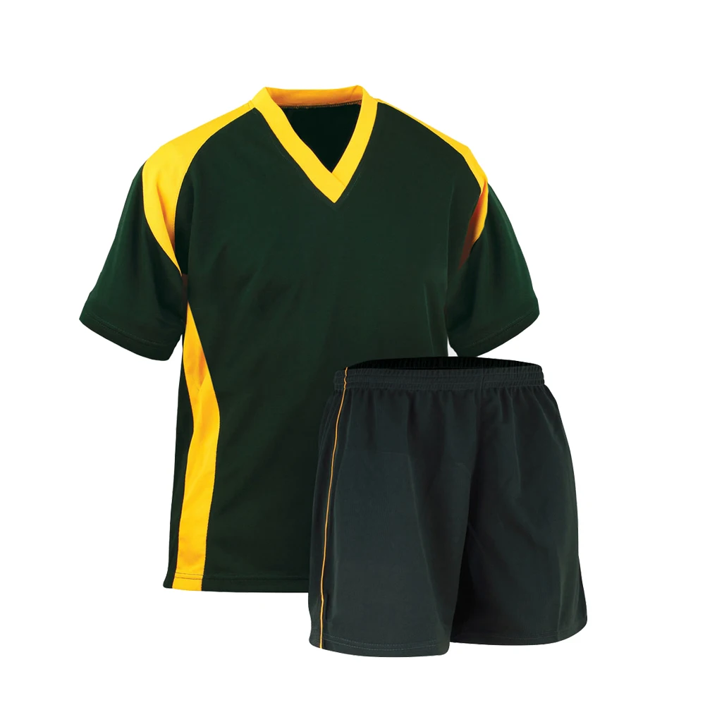 
Double tone color Soccer Uniform Quick Dry Jersey with Short hot Selling uniform for sale 