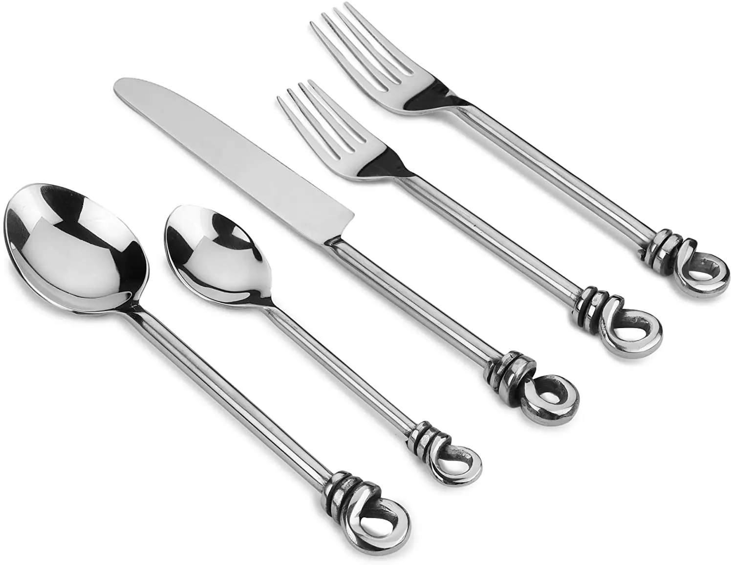 New Arrival Stainless Steel Knot Handle Cutlery Set With Designer Handles Wholesale Metal Flatware for Home and Hotels Table
