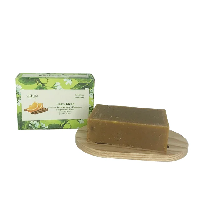 Natural handmade Soap Calm Blend Soap natural Bright Smooth Moisturizing Relax Balance Antioxidant Anti Aging Enrich Orange
