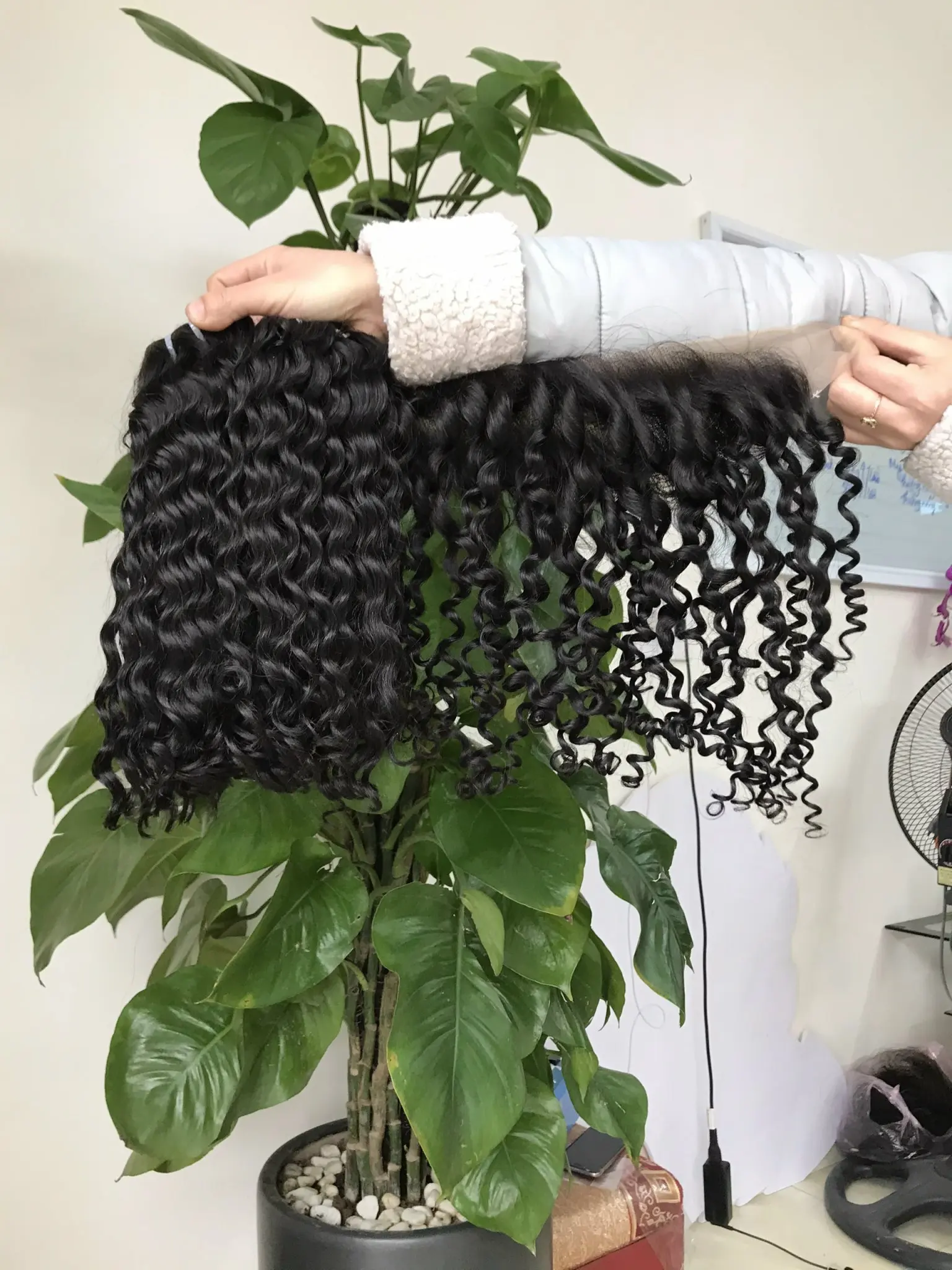 Оптовая продажа вьющиеся волосы 100% Высококачественные человеческие Вьетнам