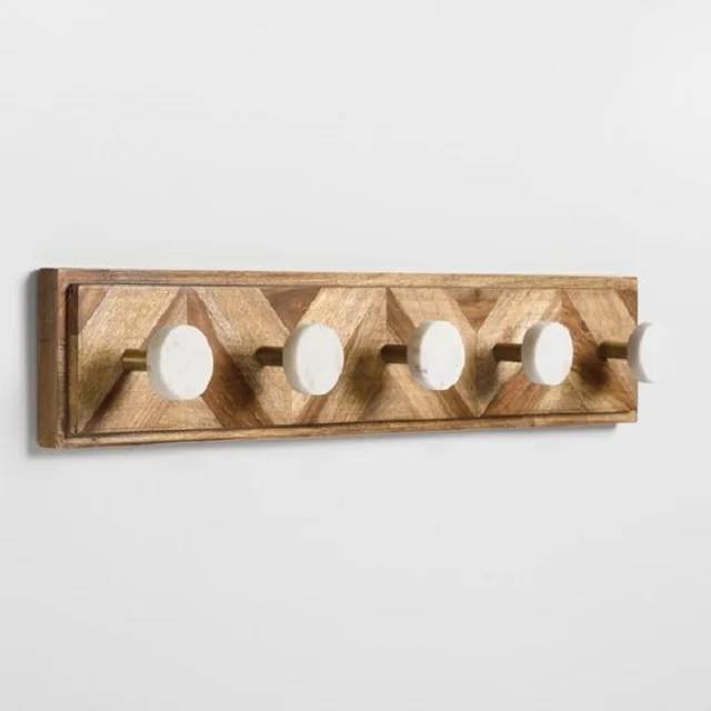 Новый дизайн деревянный мраморный настенный крючок в полоску по подходящей цене