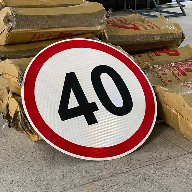 Reflective Circle Regulatory Warning Traffic Safety Signs Aluminum Metal Galvanized Sheet Road Safety Custom