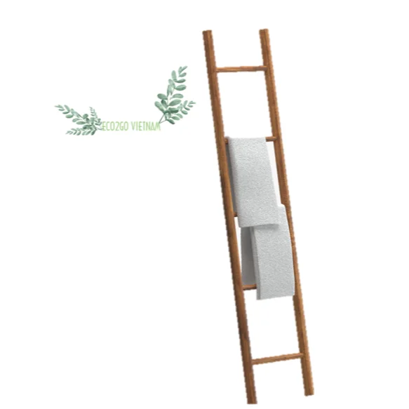 Eco friendly and Trending 2022 Natural Bamboo Ladder Bath Towel Rack Vietnam Hanging Clothes Bathroom, Bedroom Made in Vietnam