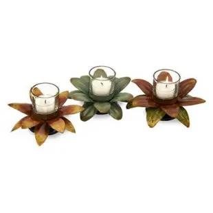 glass votive candle holder with brass antique metal top for wedding party home hotel spa Church and Festival decoration