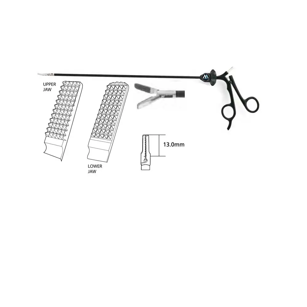 DeBAKEY Laparoscopic Articulating Clamp Double Action Forceps Stainless Steel Manual Hydraulic Power Source Laparoscopic Surgery