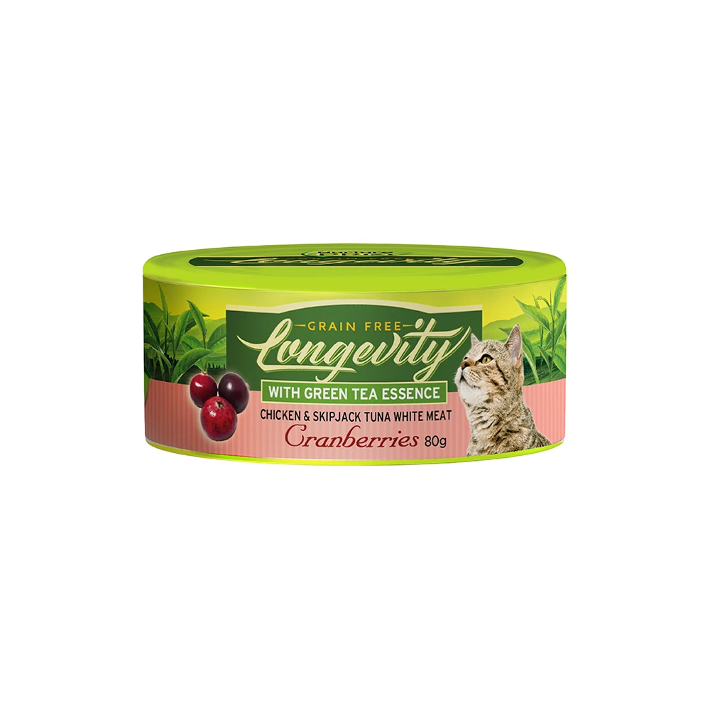 80g Chicken & Skpjack Tuna Cranberries And Green Tea Essence Nurture Pro High Protein Wet Cat Food