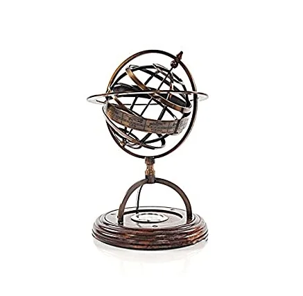 New design customized design handmade metal globe with marble stand nautical world globe map vintage from india