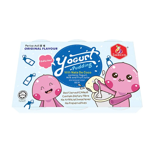 Продажа оптом оригинальный ароматизатор йогурт пудинг здоровое молоко закуски растворимый лучше всего подобрать охлажденное питание волокно