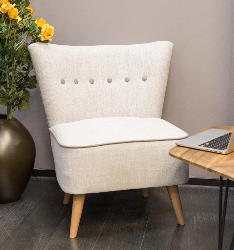 
Luxury elegant classic lounge chair Fabric single armchair modern velvet for living room bedroom hotel 