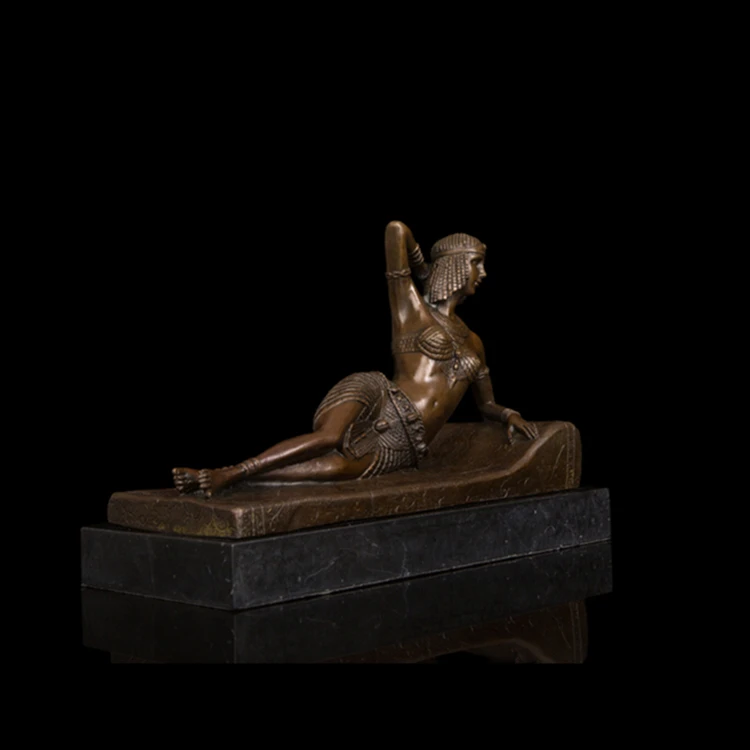 Hot selling Modern art woman Decoration Metal European bronze statue life size sculpture