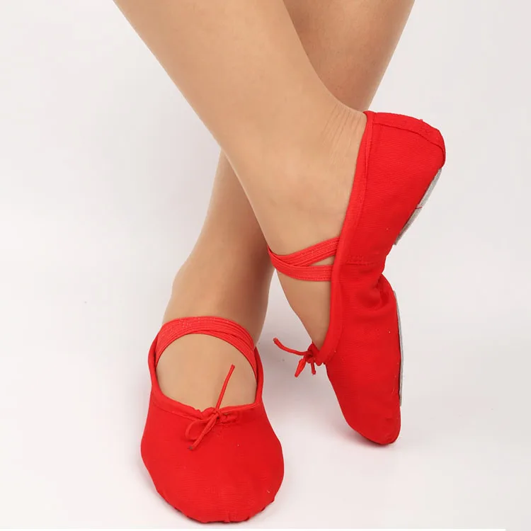 ballet shoes soft sole indoor dance shoes for women Classic Leather Gymnastic Ballet Shoes