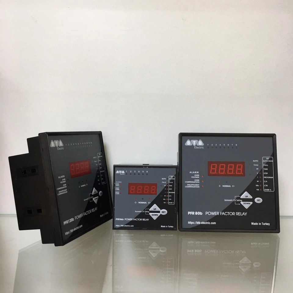 REACTIVE POWER  CONTROLLER  3 PHASES 8 STEPS VOLTAGE 380-415V MADE IN TURKEY
