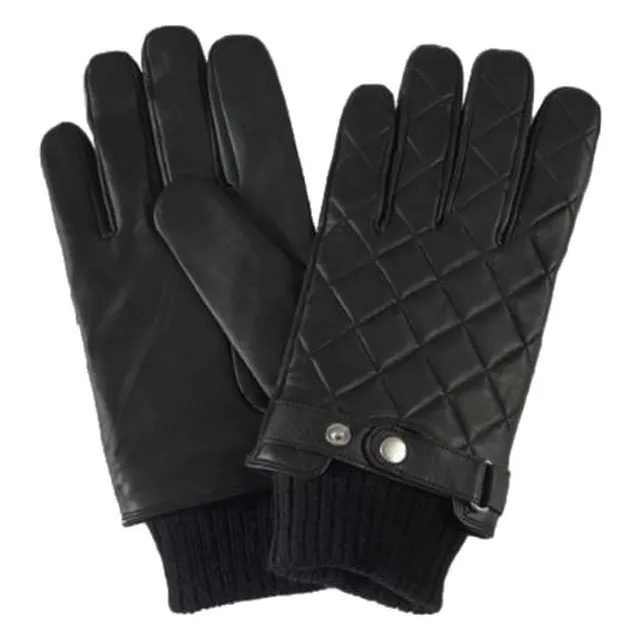 Direct Factory Custom Classic Men Dress Leather Winter Quilted Gloves/Men Leather Winter Quilted Gloves