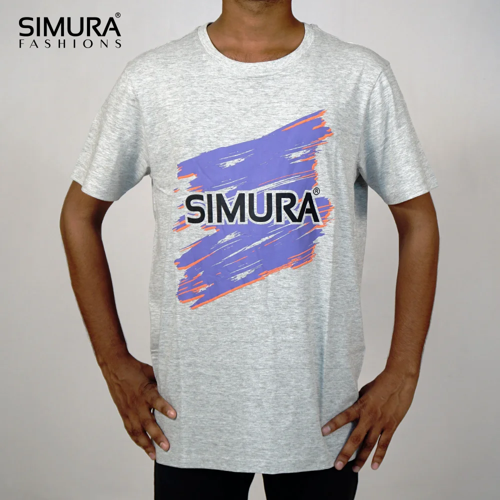 
Latest Design Slab Yarn Standard Quality Dark Grey Cotton Comfort Custom Design Casual Wear T Shirts 