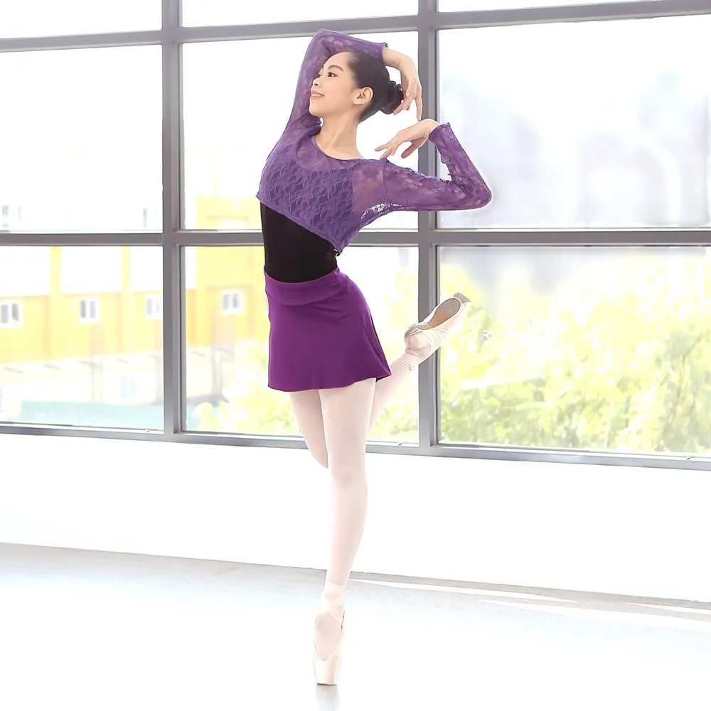 
Wholesale Dance Wear Ballet Lace Women Dance Tops Crop Top 