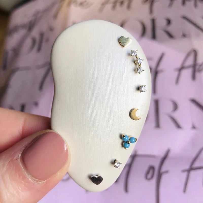 CANNER Tarnish Free Jewelry 18K Gold Plated Piercing Jewelry Ear Piercing Earrings Studs