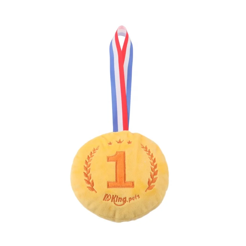 
Winners Medals Sports Day Prize Awards Dog Chew Plush Toys for Pet 