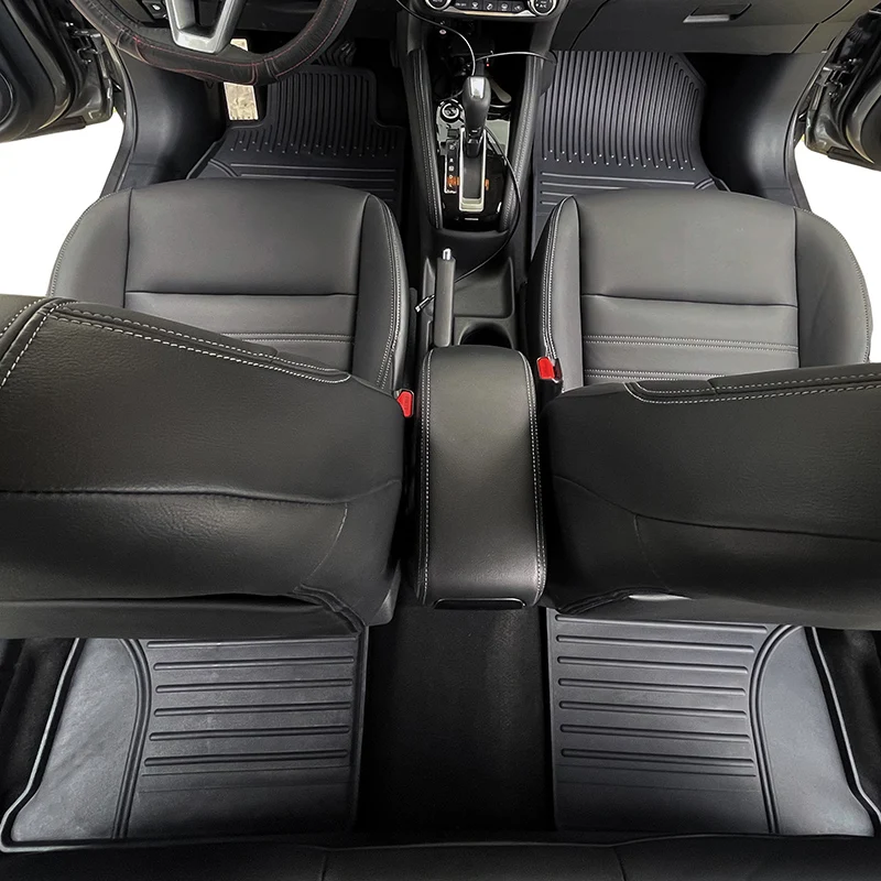 
(Fully customized TAIWAN)Hot Sale 4 Pieces Heavy Duty PVC TPE TPO Carpet Injection Molding Car floor Mats 