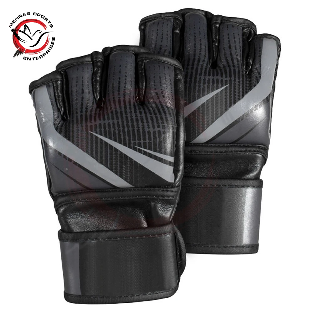Custom logo Muay Thai Punching Boxing Mma Gloves Half Finger Mma Gloves
