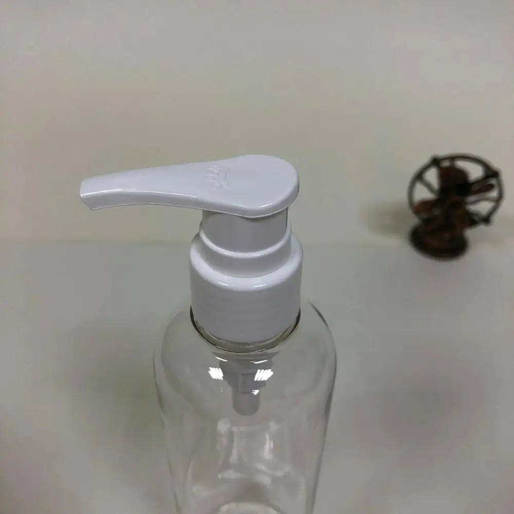 50ml~500ml clear cosmetic PETG skin care plastic round bottle with white pump