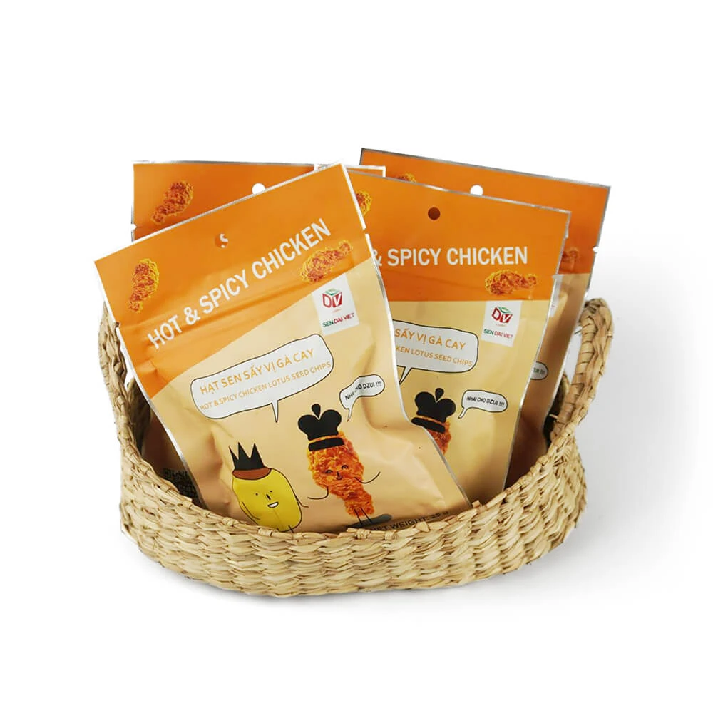 OEM Service Healthy Snack Chips Hot & Spicy Chicken Lotus Seeds Delicious and Crispy Seasoning Vegetable Snack