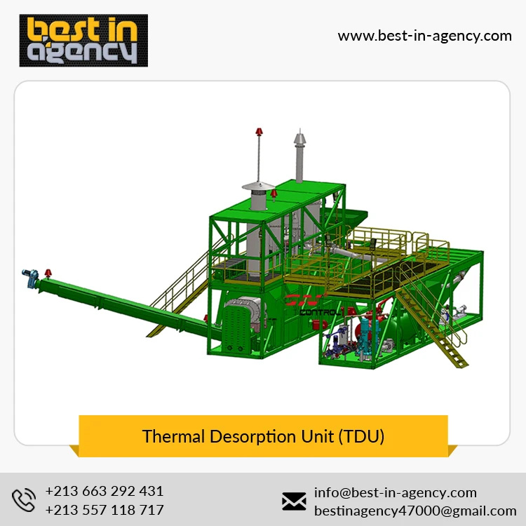 
3.5 to 5.0 Tons/Hour Capacity Thermal Desorption Unit (TDU) Waste Treatment Machinery 