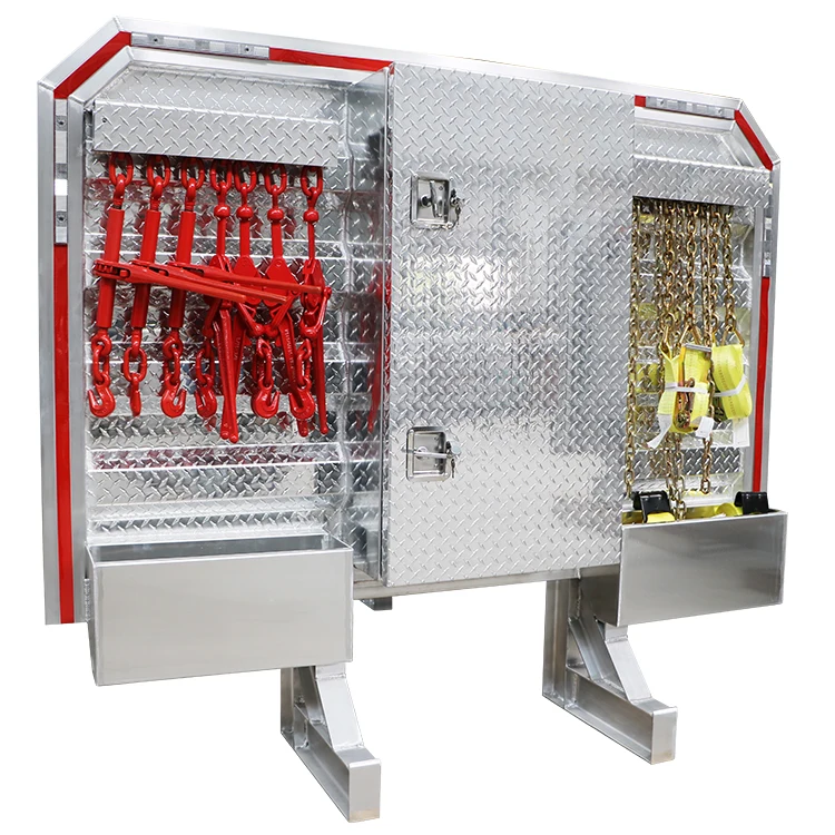 68' X 80' Semi Headache rack for truck Aluminum tool box w/3 door compartments