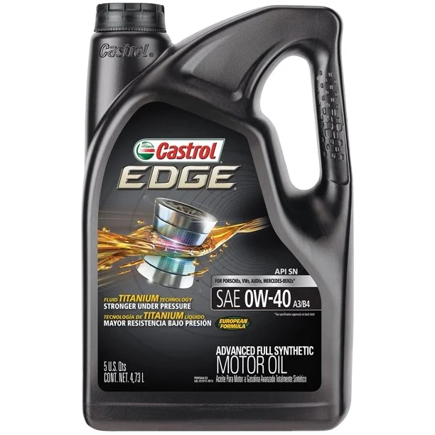 CASTRLO EDGE 0W-40 A3/B4 Advanced Full Synthetic Motor Oil 1- Quart ( Pack of 6)
