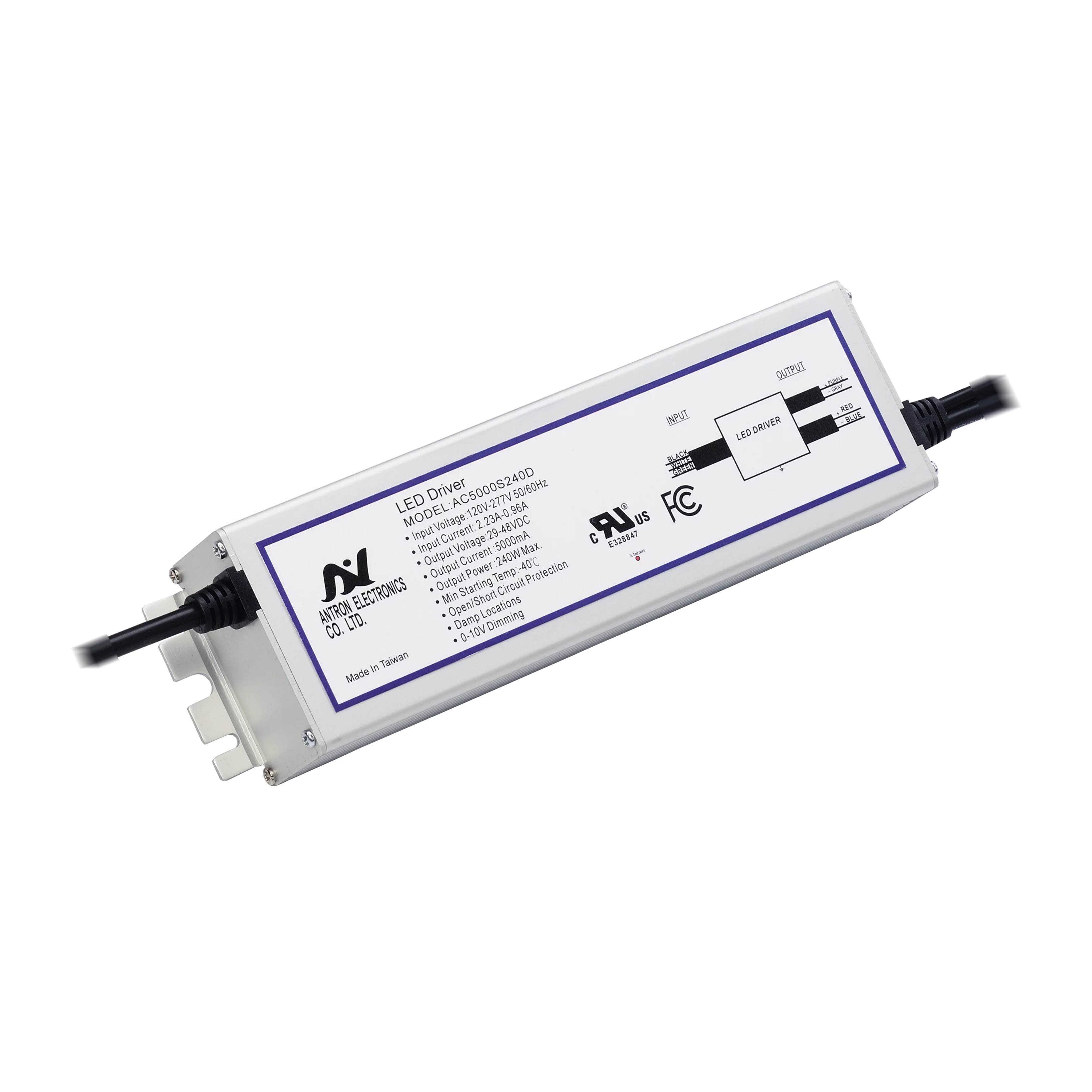  Светодиодный драйвер постоянного тока Antron 240 Вт IP67 UL