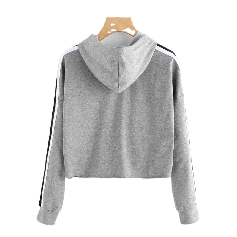 Custom Wholesale Pullover Plain Blank Gym Crop top Hoodies Most Popular Plus Size Women Clothing Casual Summer hoodie